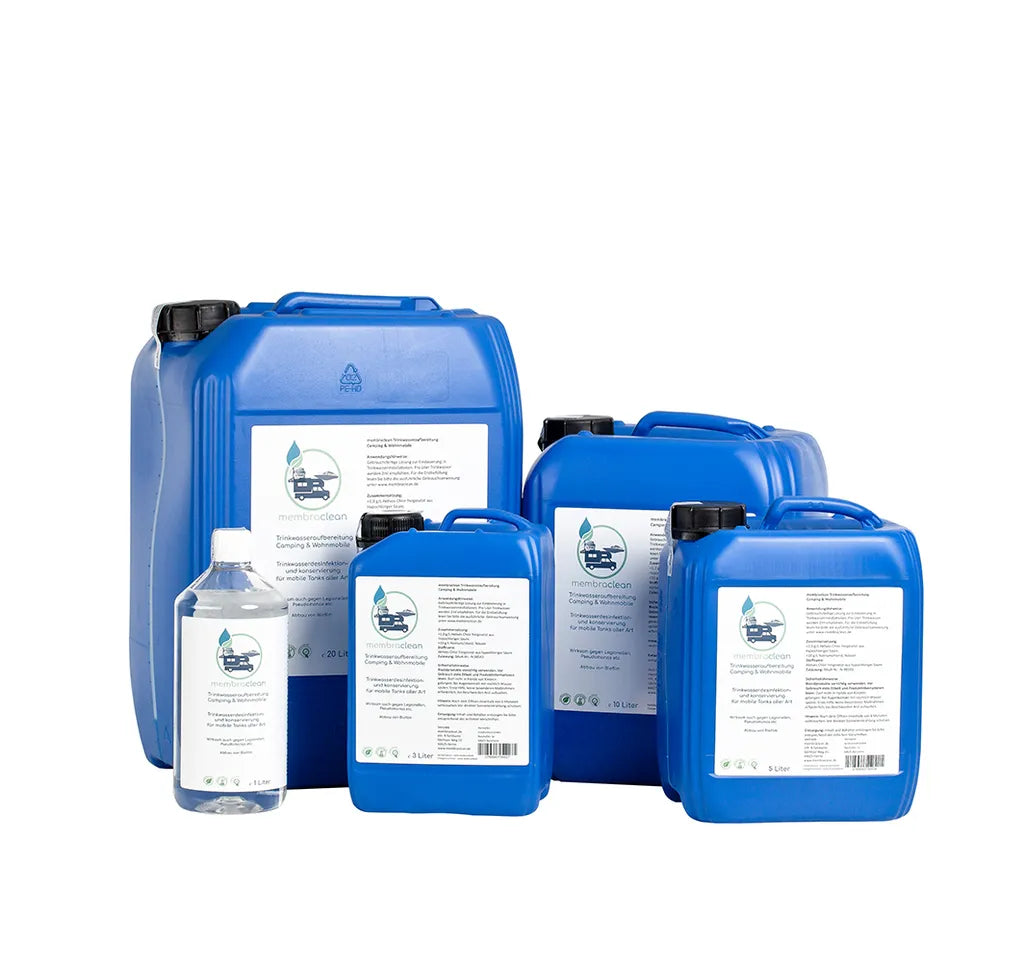  5 X Membraclean Trinkwasseraufbereitung Camping & Wohnmobile - 1 Liter Sparset