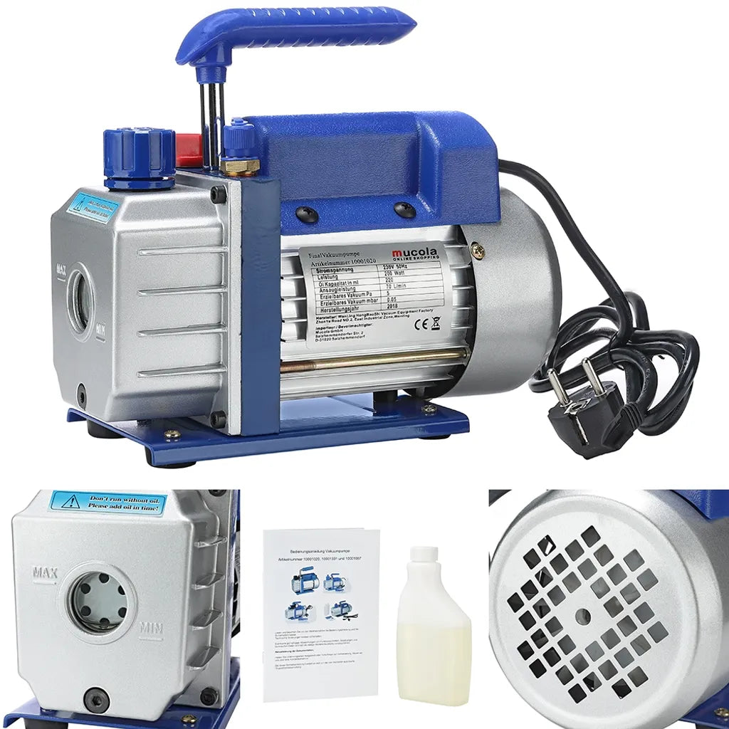 Mucola Vakuumpumpe Unterdruckpumpe 70 L/min Vakuum Pumpe Vacuumpumpe