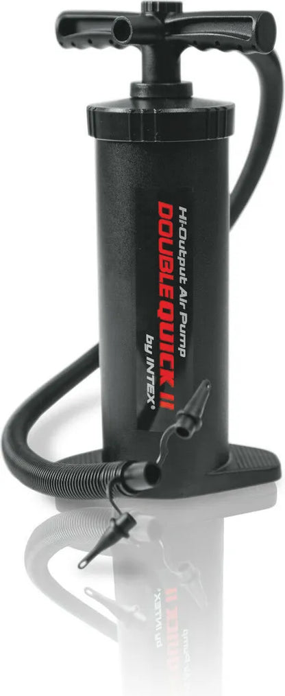  Intex Doppelhub Luftpumpe Double Quick IIIS 37cm 7/10/18mm Adapter