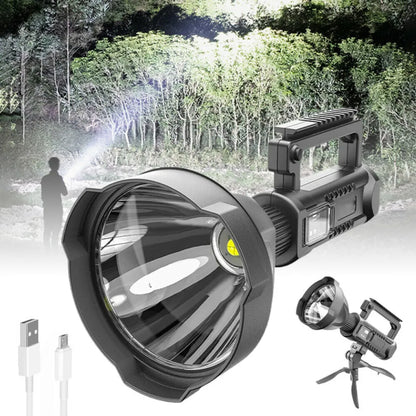  90000 Lumens Wiederaufladbare LED Scheinwerfer Taschenlampe Suchscheinwerfer Mit Stativ & USB-Ausgang