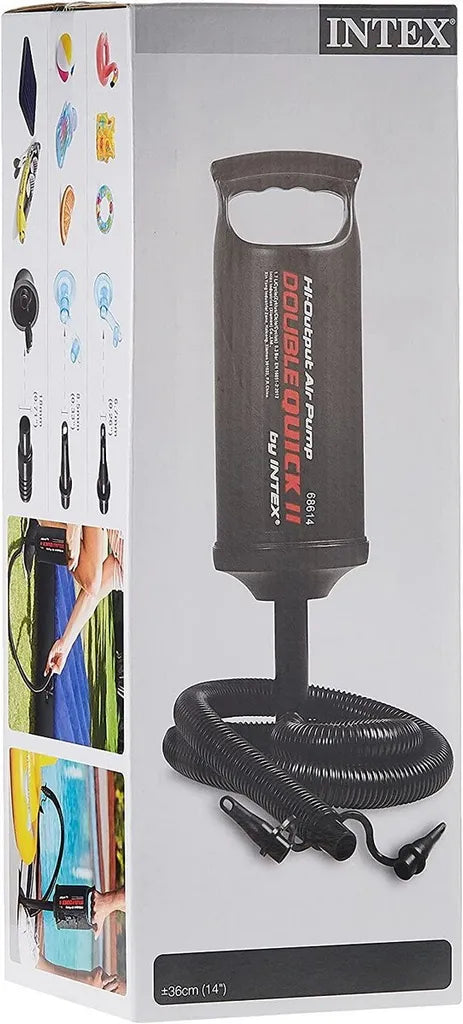  Intex Doppelhub Luftpumpe Double Quick II 36cm 6.7/8.5/18mm Adapter