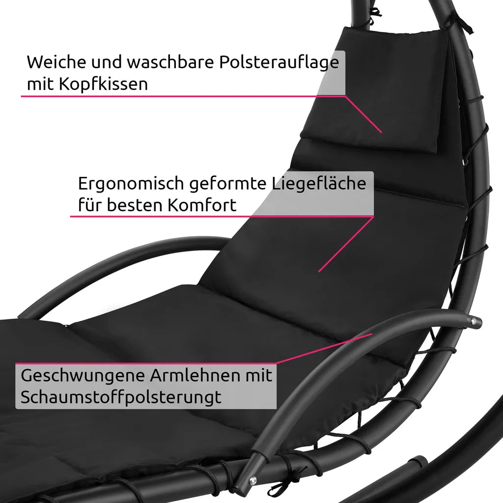  Tectake Hängeliege Maja - Schwarz