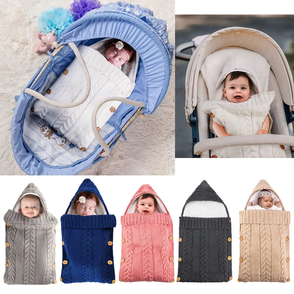  Meco Baby Winter Einschlagdecke Wickeldecke Soft Schlafsack Für Kinderwagen Babybett -Blau