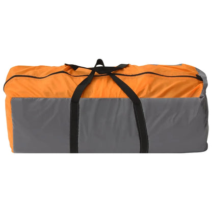  VidaXL Camping-Zelt Iglu 650x240x190 Cm 8 Personen Grau Und Orange