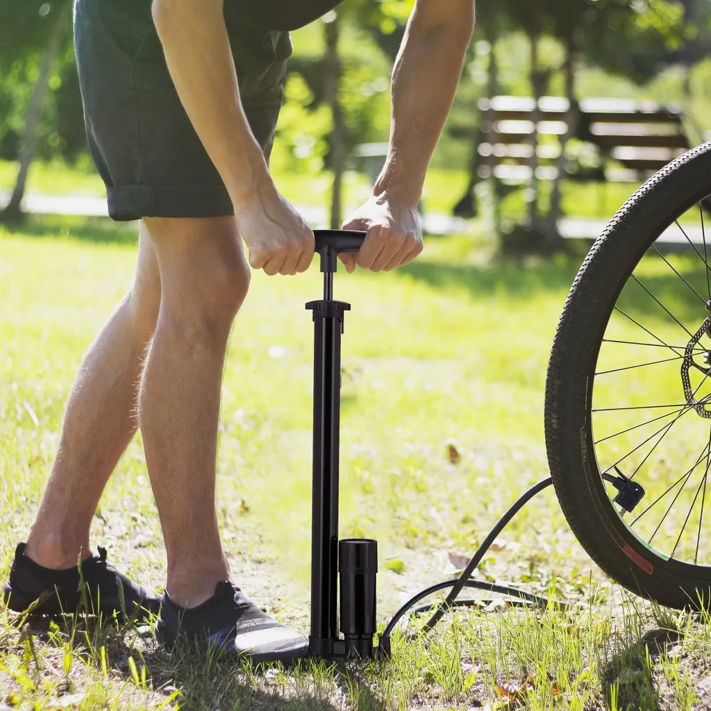  Relaxdays Schwarze Standpumpe Mit Manometer