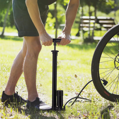  Relaxdays Schwarze Standpumpe Mit Manometer