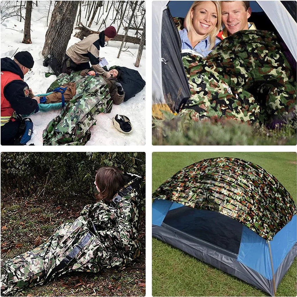  2er-Pack Notfall-Schlafsack, Wasserdicht, Leicht, Überlebensdecke, Für Camping, Wandern, Outdoor