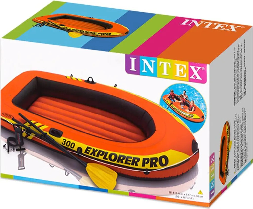 INTEX Explorer Pro 300 Set Aufblasbares Boot Mit Ruder Und Pumpe 58358NP