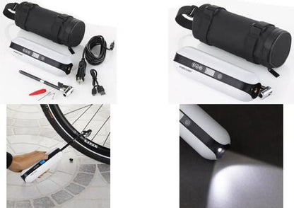  FISCHER Akku-Kompressor Mit Powerbank Und LED-Taschenlampe