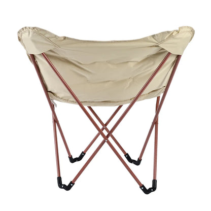  ProGression Butterfly Chair, Faltbarer Campingstuhl, Gepolsterter Klappstuhl Geeignet Für Strand Und Camping, Outdoor Loungesessel – 2,9 Kg, Beige