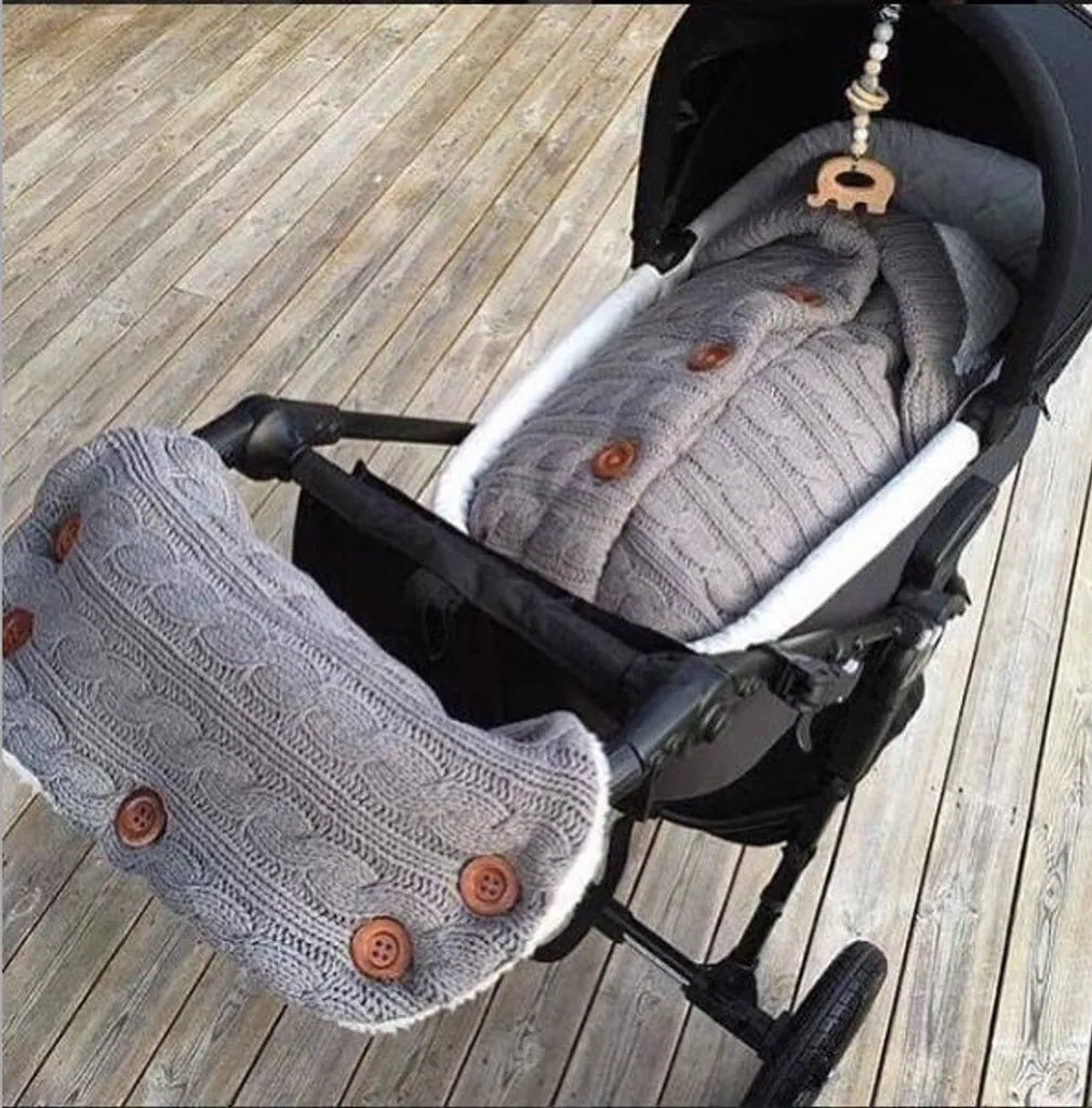  Baby Kinderwagen Winter Einschlagdecke Schlafsack+Armlehnenbezug Set Für Warme