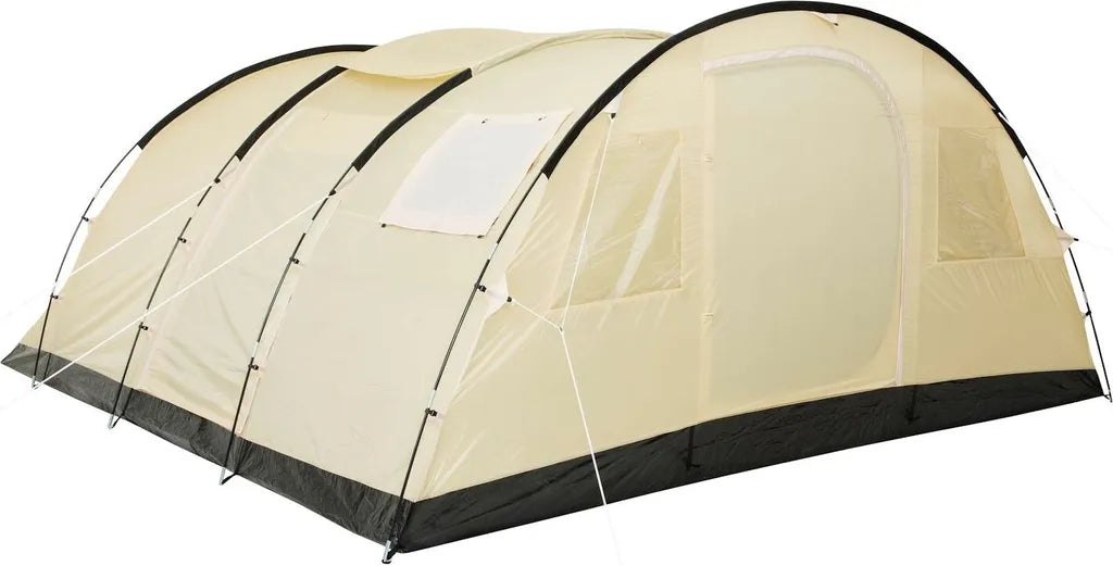  CampFeuer Zelt Caza Für 6 Personen | Beige/Sand | Tunnelzelt 5000 Mm Wassersäule