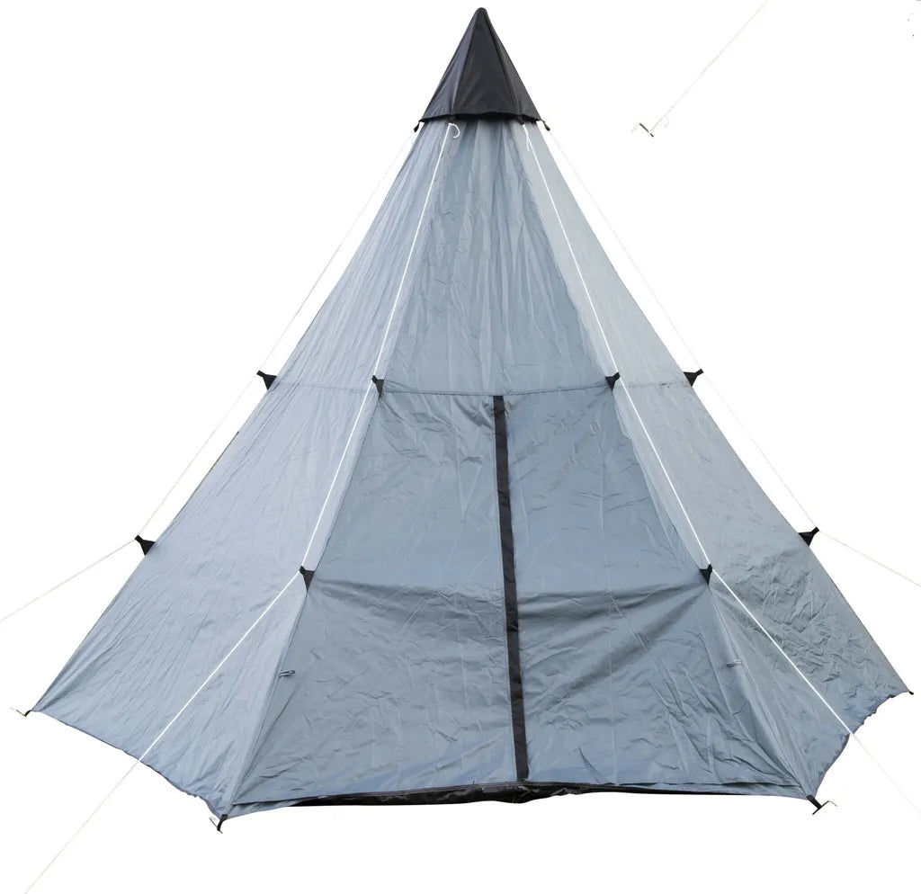  Tipi Zelt - 4 Personen - 360 X 360 X 260cm - Grau/Anthrazit
