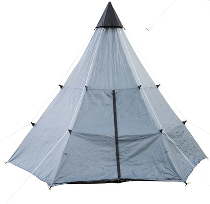  Tipi Zelt - 4 Personen - 360 X 360 X 260cm - Grau/Anthrazit