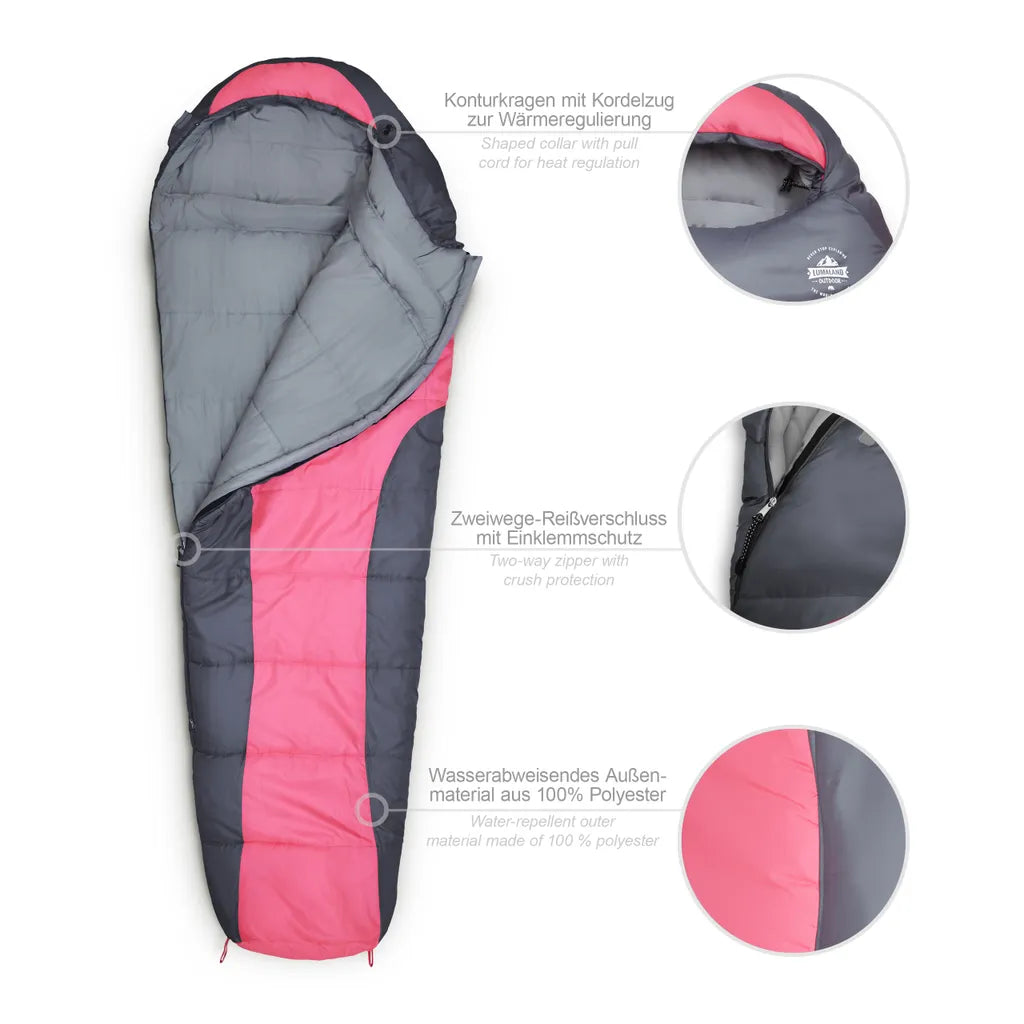  Where Tomorrow By Lumaland Schlafsack Mumienschlafsack - 230 X 80 Cm - Pink