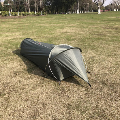  Ultraleichtes Einpersonenzelt, Wasserdichtes Campingzelt Fuer Outdoor-Rucksacktouren, Wandern, Angeln