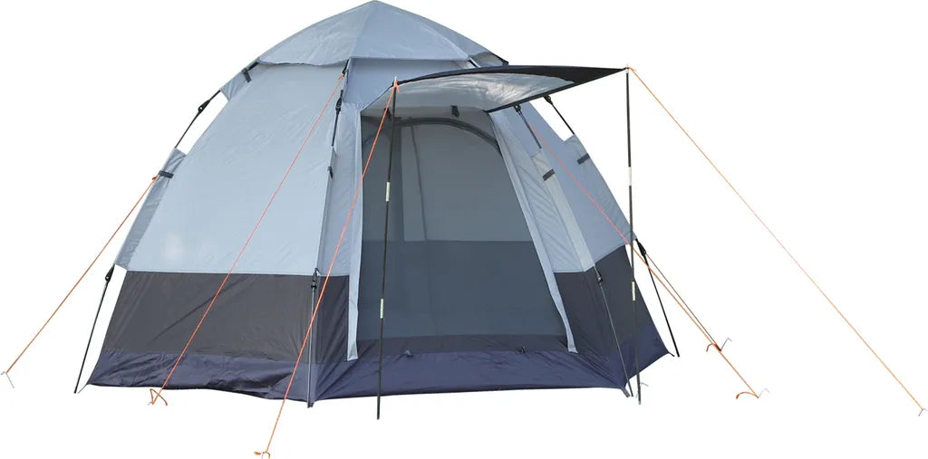  Outsunny Camping Zelt 3-4 Personen Zelt Familienzelt Kuppelzelt 210T PU3000mm Einfache Einrichtung Für Familien Trekking Festival Stahl Glasfaser Grün+Grau 240 X 240 X 195 Cm