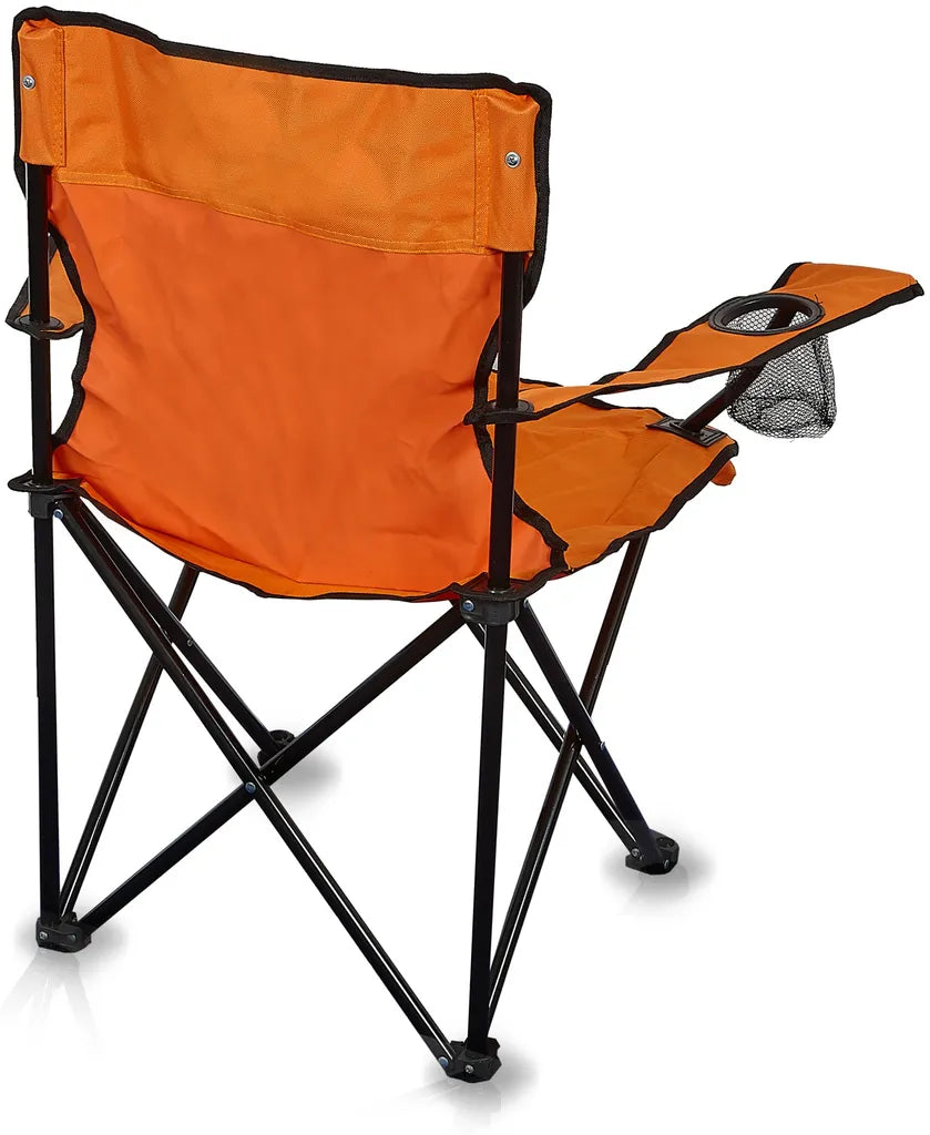  Linder Exclusiv Campingstuhl Mit Getränkehalter, Anglersessel Orange