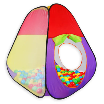  KIDIZ® Spielzelt Spielhaus Babyzelt ✓ 200 Bälle ✓ Bällebad ✓ Kinderzelt | Ideal Für Zuhause & Im Garten | Tasche | Tunnel, Größe:XL