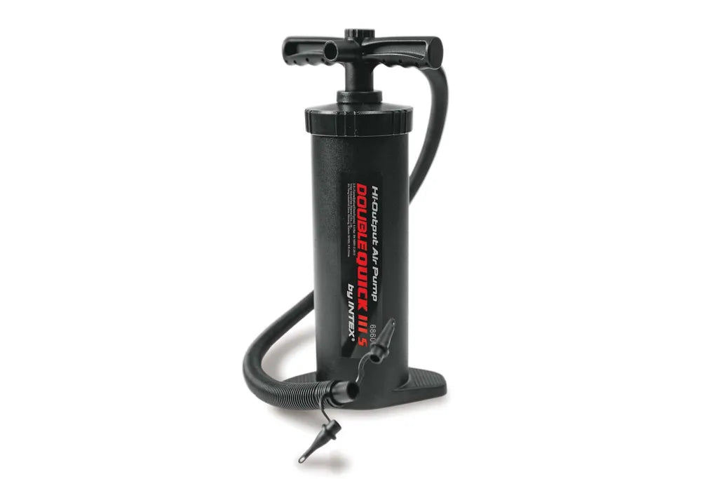  Intex Doppelhub Luftpumpe Double Quick IIIS 37cm 7/10/18mm Adapter