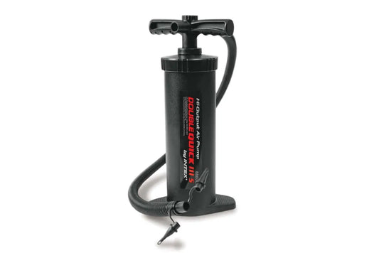  Intex Doppelhub Luftpumpe Double Quick IIIS 37cm 7/10/18mm Adapter