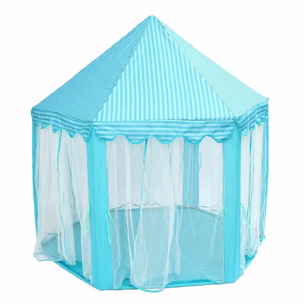  Kinderzelt Babyzelt Spielhaus Prinzessin Spielzelt Bällebad Spielhöhle Zelt Blau