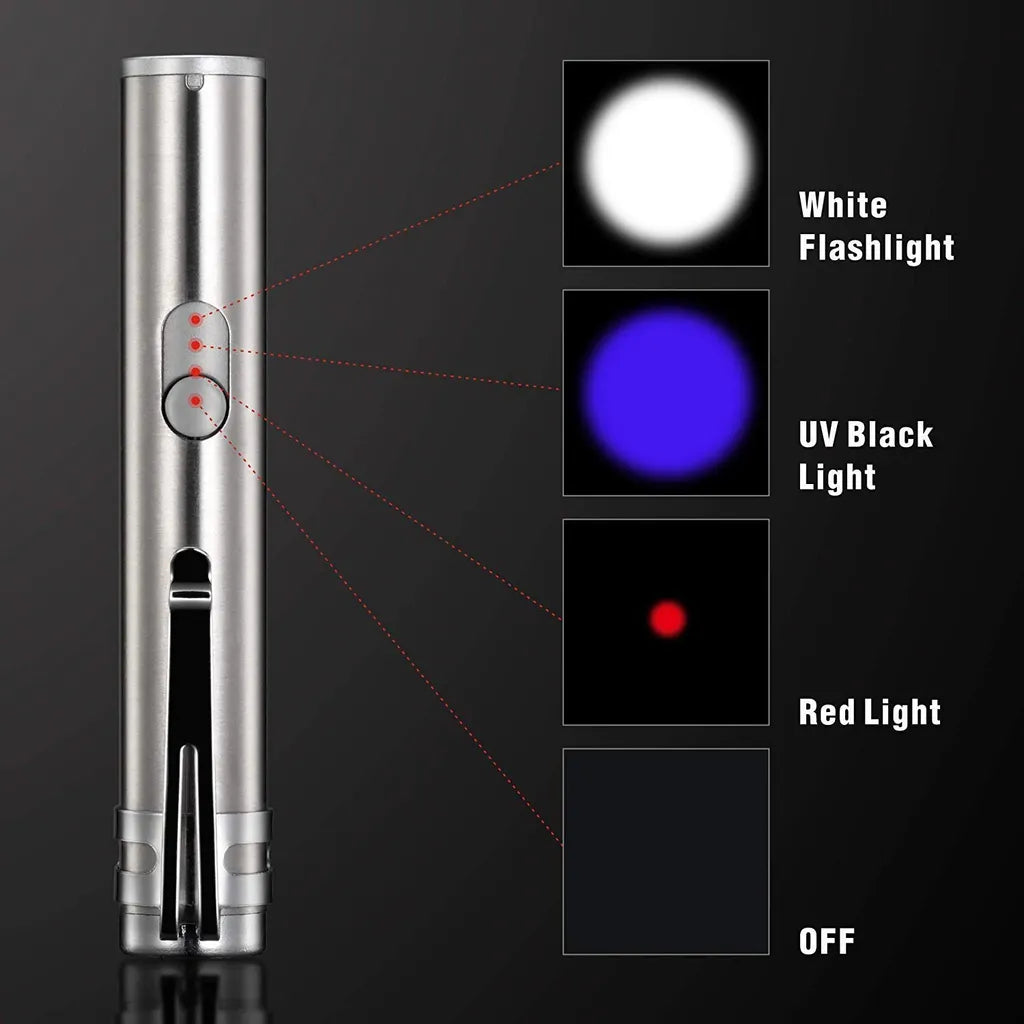  Laserpointer Für Katzen USB Wiederaufladbar, Cat Dog Interactive Lazer Toy, Heimtier-Übungs-Chaser-Tool, 3-Modus,Taschenlampen