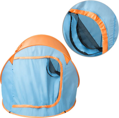 Tectake Pop-Up Wurfzelt - Blau/orange