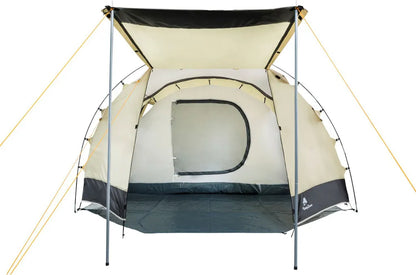  CampFeuer Zelt Super+ Für 4 Personen | Sand / Schwarz | 3000 Mm Wassersäule
