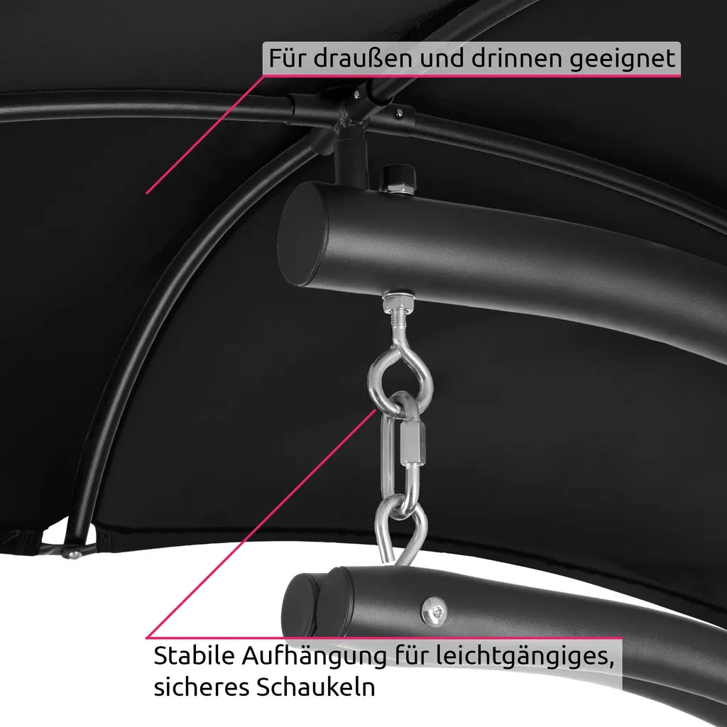  Tectake Hängeliege Maja - Schwarz
