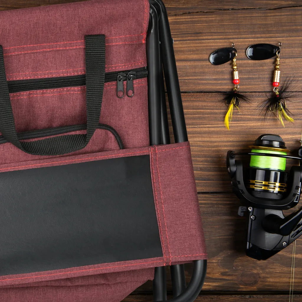  Relaxdays Roter Campinghocker Mit Lehne