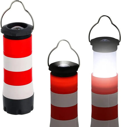  3in1 Taschenlampe Leuchtturm Multifunktionslampe Tischlampe Hängelampe Lampe Ausziehbar Zoomfunktion