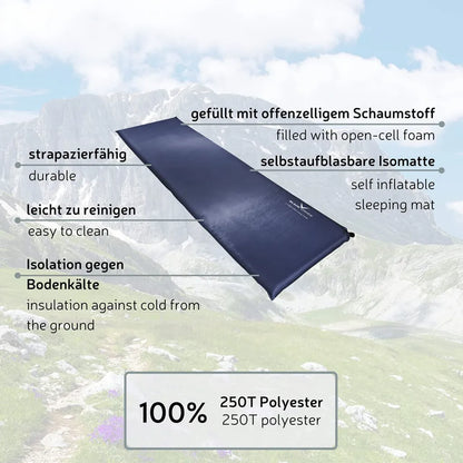  BLACK CREVICE - Selbstaufblasende Unterlagsmatte/Isomatte - 200 X 66 X 7 Cm - Navy