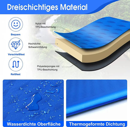  COSTWAY Camping Isomatte 200 X 65 Cm, Campingmatratze Selbstaufblasend, Schlafmatte Inklusive Tragetasche Ultraleicht, Feuchtigkeitsbeständig, Für Camping, Reisen Und Wandern