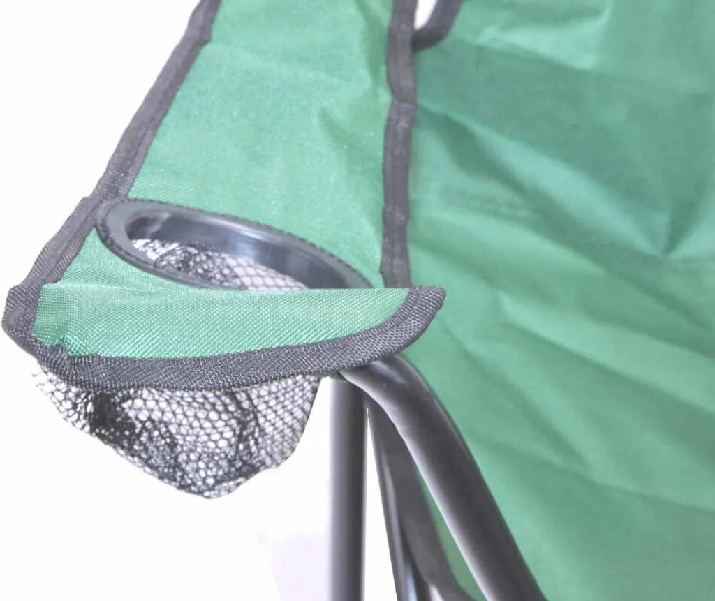  Linder Exclusiv Campingstuhl Mit Getränkehalter, Anglersessel Grün