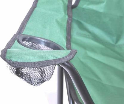  Linder Exclusiv Campingstuhl Mit Getränkehalter, Anglersessel Grün