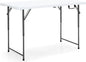  COSTWAY Tragbarer Campingtisch Klapptisch, Klappbarer Gartentisch Mit Tragegriff, Höhenverstellbar, Für Camping, Hochzeit, Party, 120 X 60 X 74,5 Cm