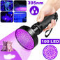  UV Lampe 100 LED Taschenlampe Scorpion Bernstein Schwarzlicht Handlampe UV Taschenlampe