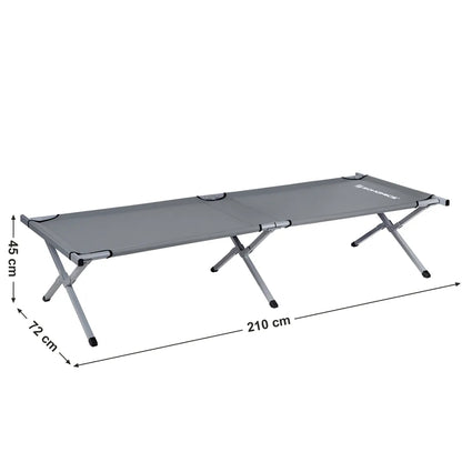  SONGMICS Campingbett Grau Oxford-Gewebe XXXXL 210 X 72 X 45 Cm Bis 260 Kg Belastbar Feldbett Stahl Gartenliege Sonnenliege GCB21U