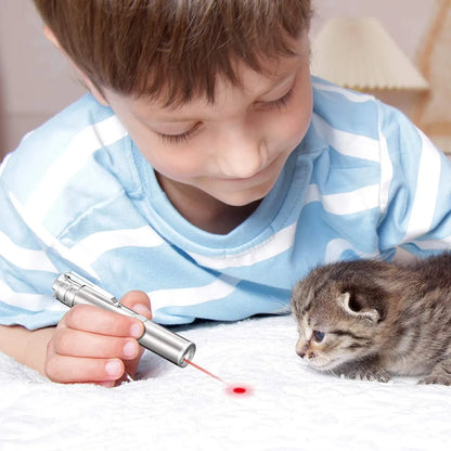  Laserpointer Für Katzen USB Wiederaufladbar, Cat Dog Interactive Lazer Toy, Heimtier-Übungs-Chaser-Tool, 3-Modus,Taschenlampen