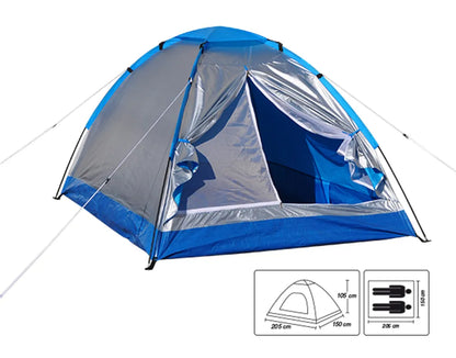  Iglu Zelt - 2 Personen - 205 X 150 X 105cm - Silber/Türkis
