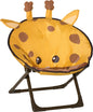  HOMCOM Moonchair Campingstühle Kinder Mondstuhl Faltbar Kinder-Klappsessel Klappbar In-& Outdoor Leicht Zu Tragen Für Kleinkind Mädchen Junge Stahl Gelb Ø50 X 49H Cm
