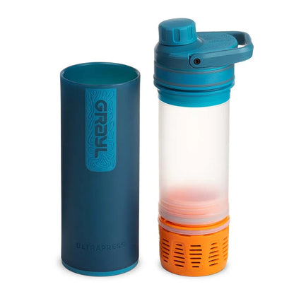  Grayl UltraPress Outdoor- & Reisewasserfilter, Forest Blue Mit 1 Ersatzfilter