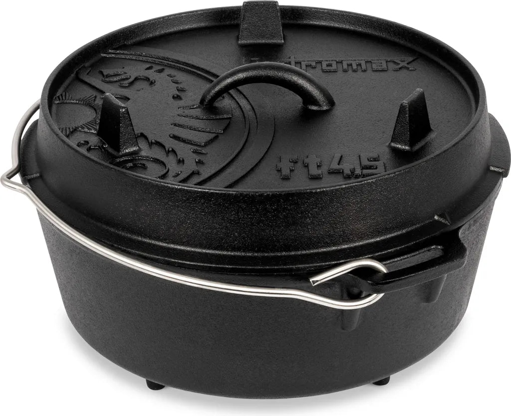  Petromax Feuertopf Ft4.5 - Dutch Oven - Gusstopf - Mit Füßen - Mit Henkel - 3,5L - 2-5 Personen