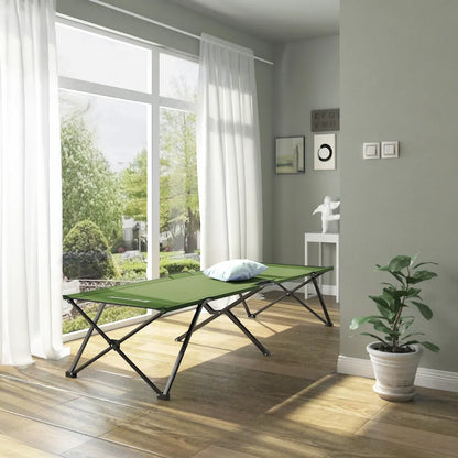  SONGMICS Campingbett Armeegrün Oxford-Gewebe XL 206 X 75 X 45 Cm Bis 260 Kg Belastbar Feldbett Stahl Gartenliege Sonnenliege GCB25J