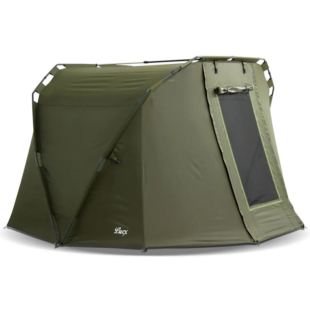  Lucx® Bivvy Angelzelt Karpfenzelt Caracal, 1 - 2 Mann Zelt 10.000mm