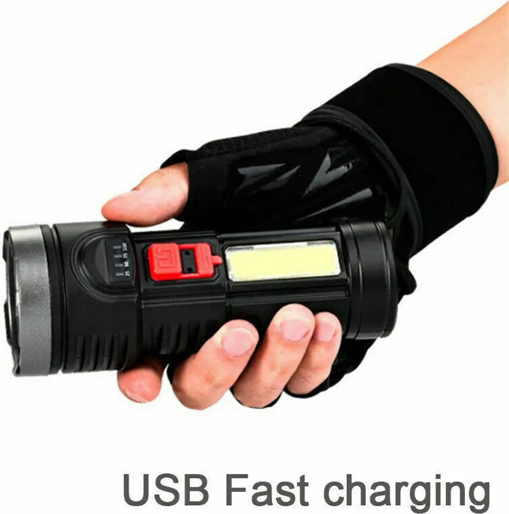  2er Pack 1000000LM Taschenlampe LED USB Wiederaufladbar Taktisches Fackel Mit AKKU