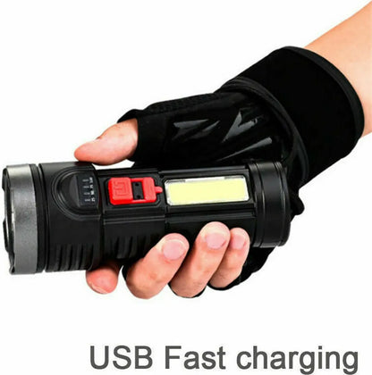  2er Pack 1000000LM Taschenlampe LED USB Wiederaufladbar Taktisches Fackel Mit AKKU
