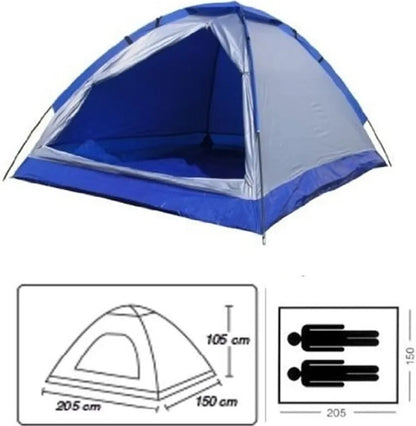  Iglu Zelt - 2 Personen - 205 X 150 X 105cm - Silber/Türkis