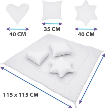  Stan Tipi Pre Deti Stan Na Hranie Detský Stan Tippi Detská Izba Teepee Vigvamový Stan Vonkajší Vnútorný šedý Set S Hracou Podložkou A 3 Vankúšikmi